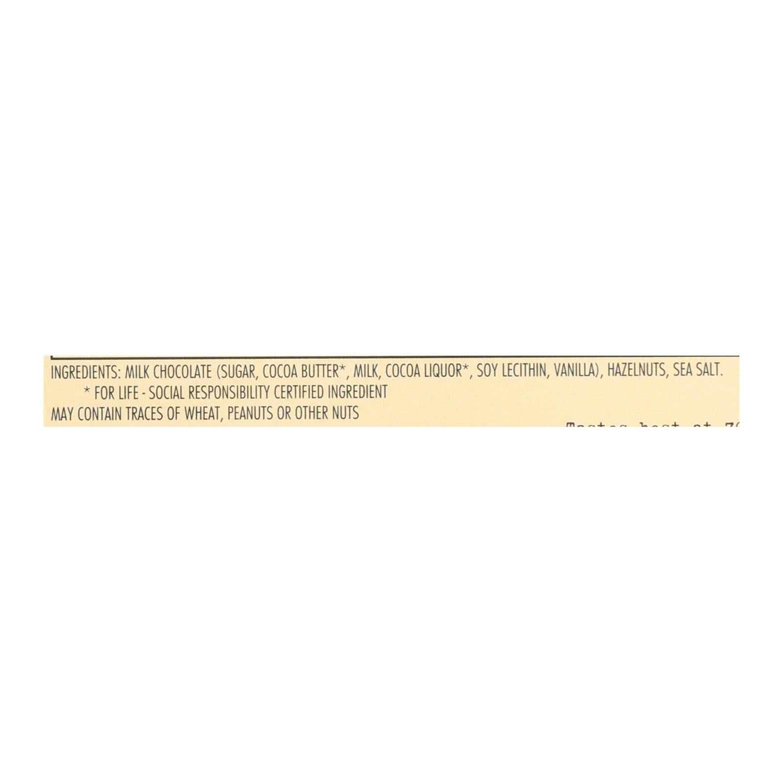 Chocolove Milk Chocolate Hazelnut Bars, 3.2 oz, 12-Pack